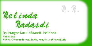 melinda nadasdi business card